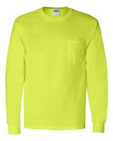 Gildan® Ultra Cotton Crewneck Long Sleeve Pocket T-Shirt - 2410