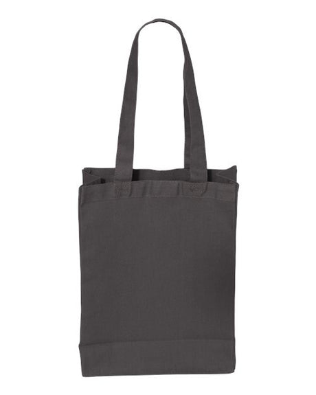 Q-Tees 12L Gusseted Heavy Cotton Canvas Shopping Bag