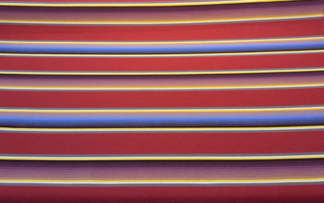 Sunbrella Serape Stripe Canyon Acrylic Fabric - Serape Stripe, Red/Yellow/Purple/Blue/Gray/Black, 56" Width (1 Yard)