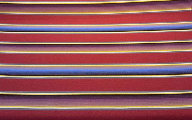 Sunbrella Serape Stripe Canyon Acrylic Fabric - Serape Stripe, Red/Yellow/Purple/Blue/Gray/Black, 56" Width (1 Yard)