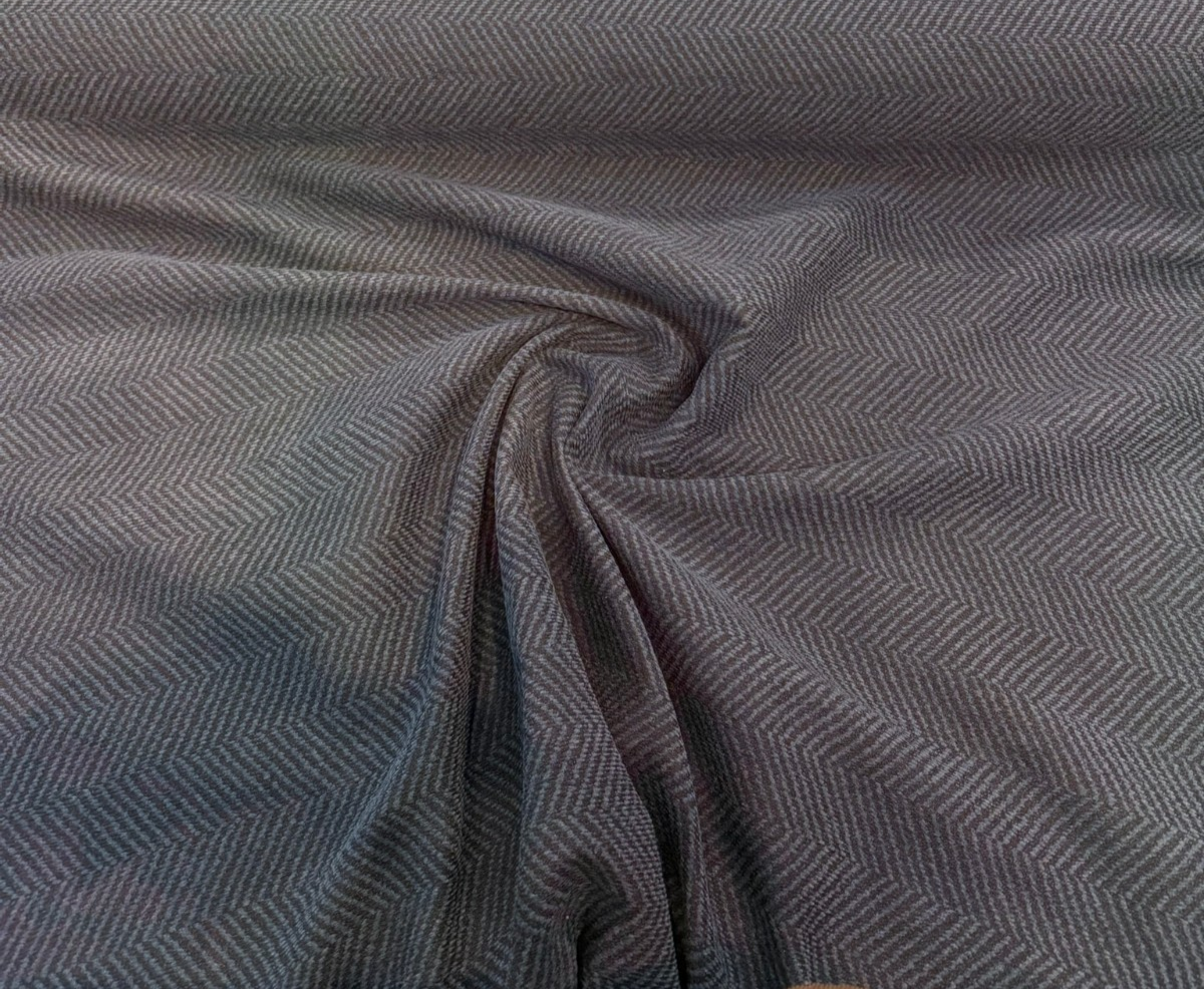 Sunbrella Refract Acrylic Fabric - Indigo Blue Herringbone, 54" Width (1 Yard)