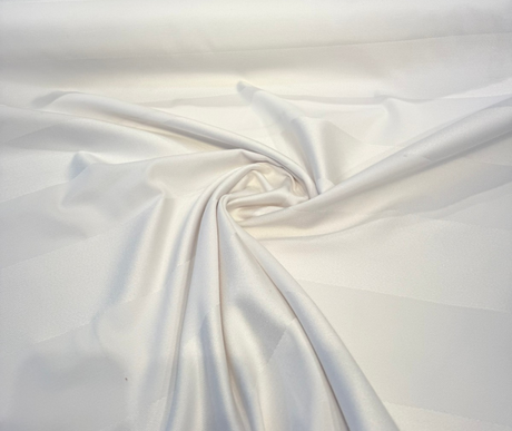 Sunbrella White On White Stripe Solution-Dyed Acrylic Fabric - White On White Stripe, 56" Width (1 Yard)