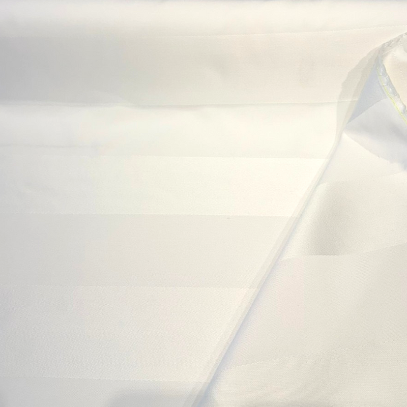 Sunbrella White On White Stripe Solution-Dyed Acrylic Fabric - White On White Stripe, 56" Width (1 Yard)