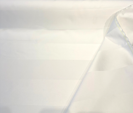 Sunbrella White On White Stripe Solution-Dyed Acrylic Fabric - White On White Stripe, 56" Width (1 Yard)