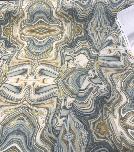 Zendaya Marbled Teal Green Cotton Fabric - Marble/Stone-Inspired, Teal Green, 54" Width (By The Yard)