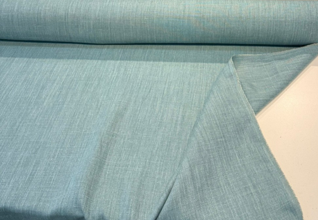 Lino Lagoon Teal Belgian Linen Fabric - Lagoon Teal, 59" Width (By The Yard)