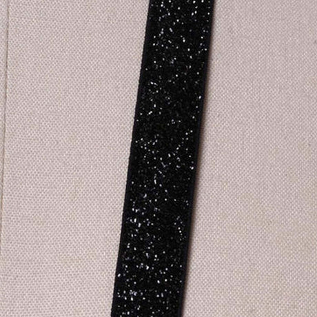 5/8" 2 Yards Black Glitter Elastic Stretchy Trim Sparkly Craft Tape