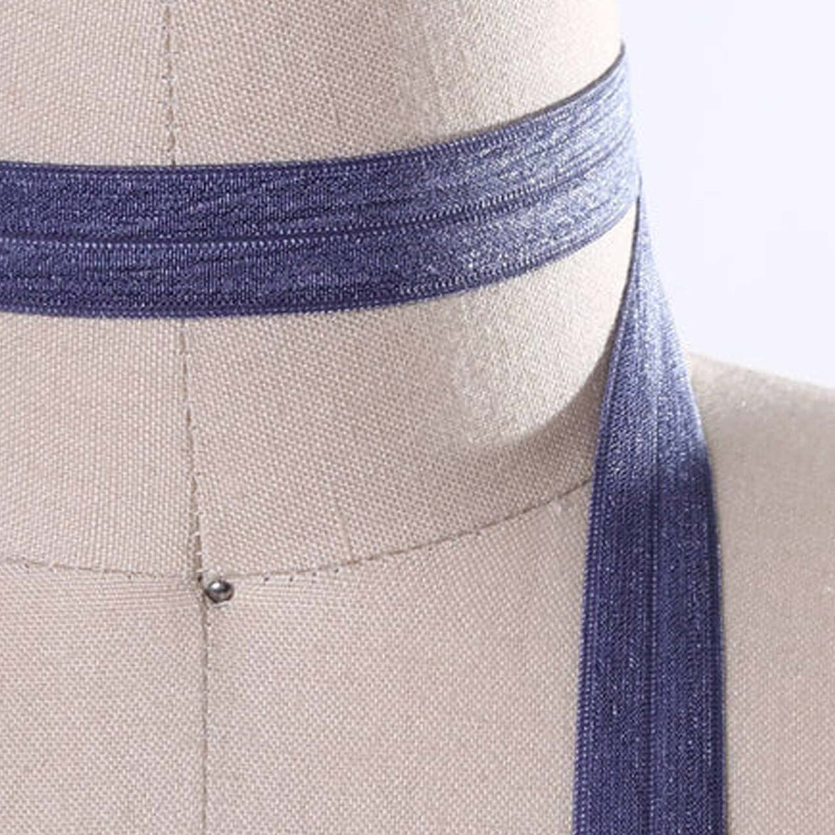 3 Yards 5/8" Indigo Blue Fold Over Elastic Stretch Bias Trim