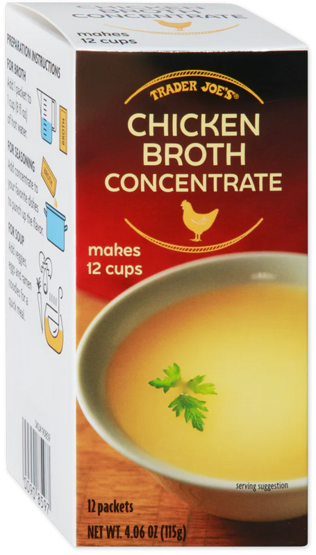 Chicken Broth Concentrate – Low Fat, Low Sodium, 4g Carbs, 0g Protein – 8oz