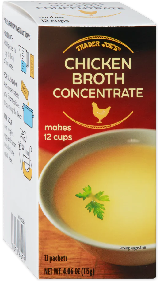 Chicken Broth Concentrate – Low Fat, Low Sodium, 4g Carbs, 0g Protein – 8oz