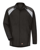 Red Kap Men's Long Sleeve Tri-Color Shop Shirt