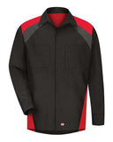Red Kap Men's Tall Long Sleeve Tri-Color Shop Shirt
