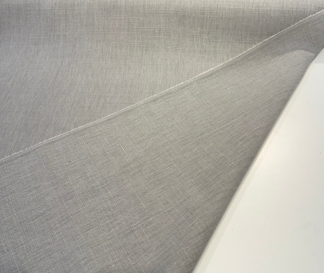 Nelen & Delbeke Belgian Linen Lino Belgian Linen Fabric - Shadow Gray, 59" Width (By The Yard)