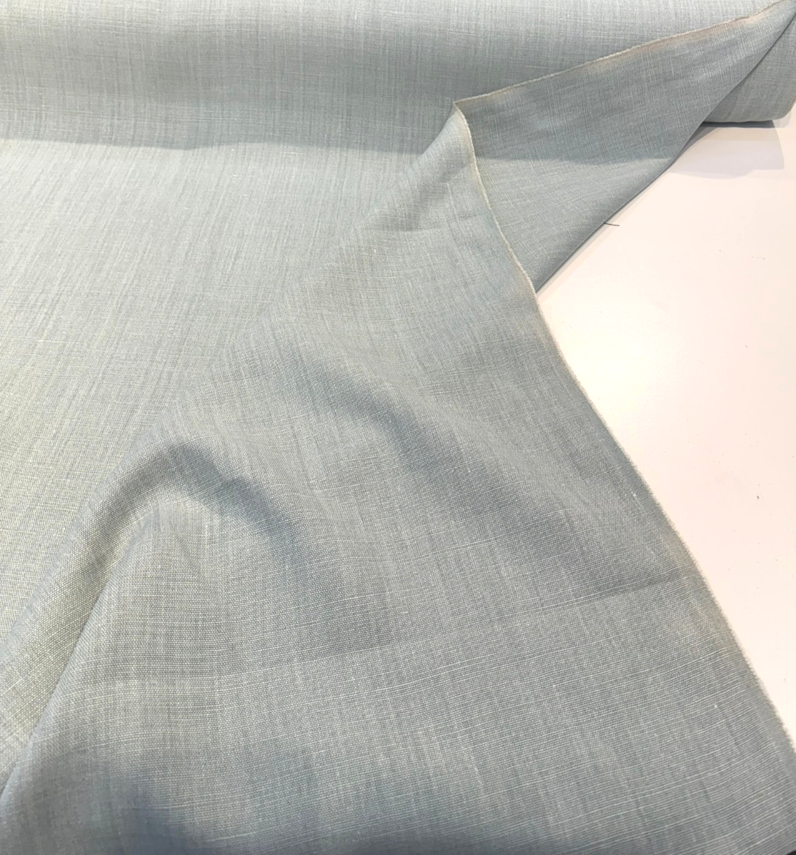Nelen & Delbeke Belgian Linen Lino Genie Linen Fabric - Light Teal, 59" Width (1 Yard)