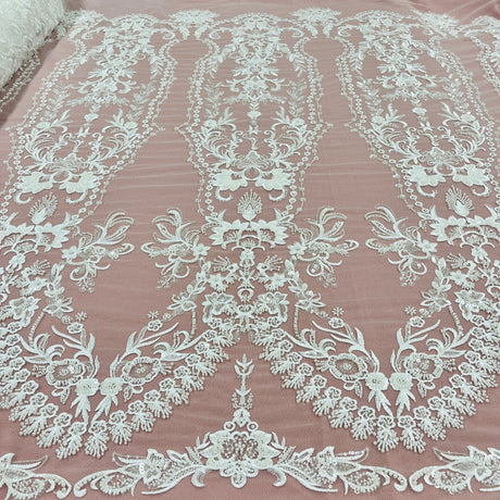 Beaded Embroidered Lace Mesh