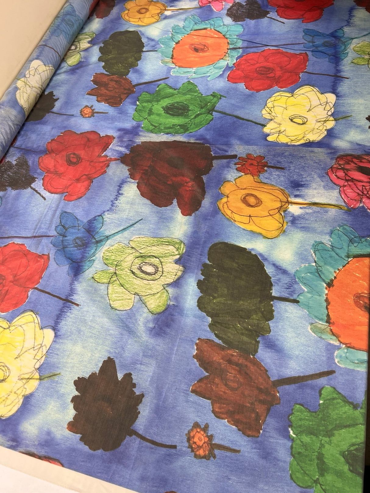 Polyester Woven Floral Multicolour