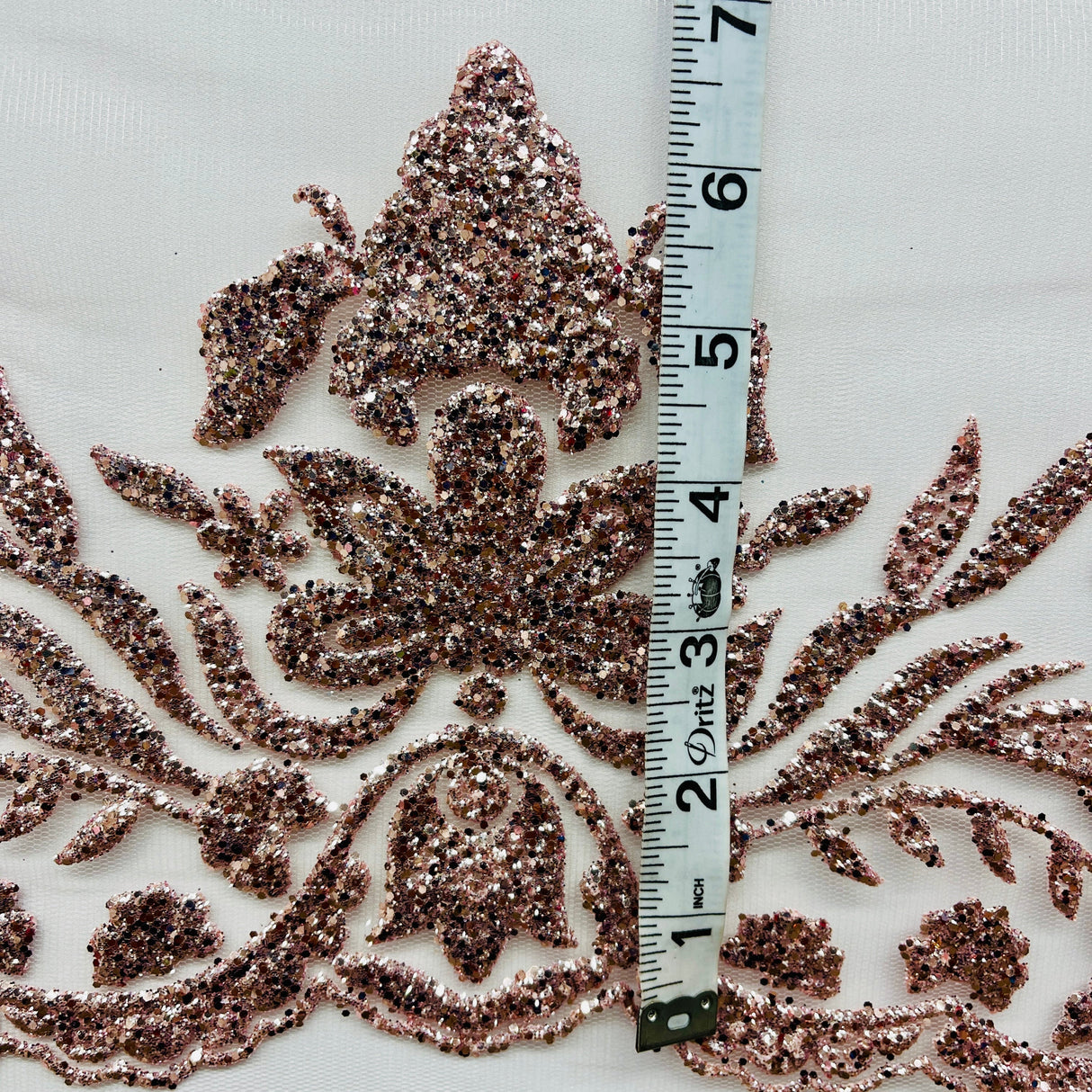 Glitter Mesh Floral Fabric