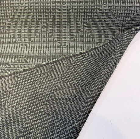 Sunbrella Pindler Nova Front Acrylic Fabric - Pine Green, Midscale Geometric Star Quilt Pattern, 54" Width (1 Yard)