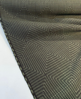Sunbrella Pindler Nova Front Acrylic Fabric - Pine Green, Midscale Geometric Star Quilt Pattern, 54" Width (1 Yard)