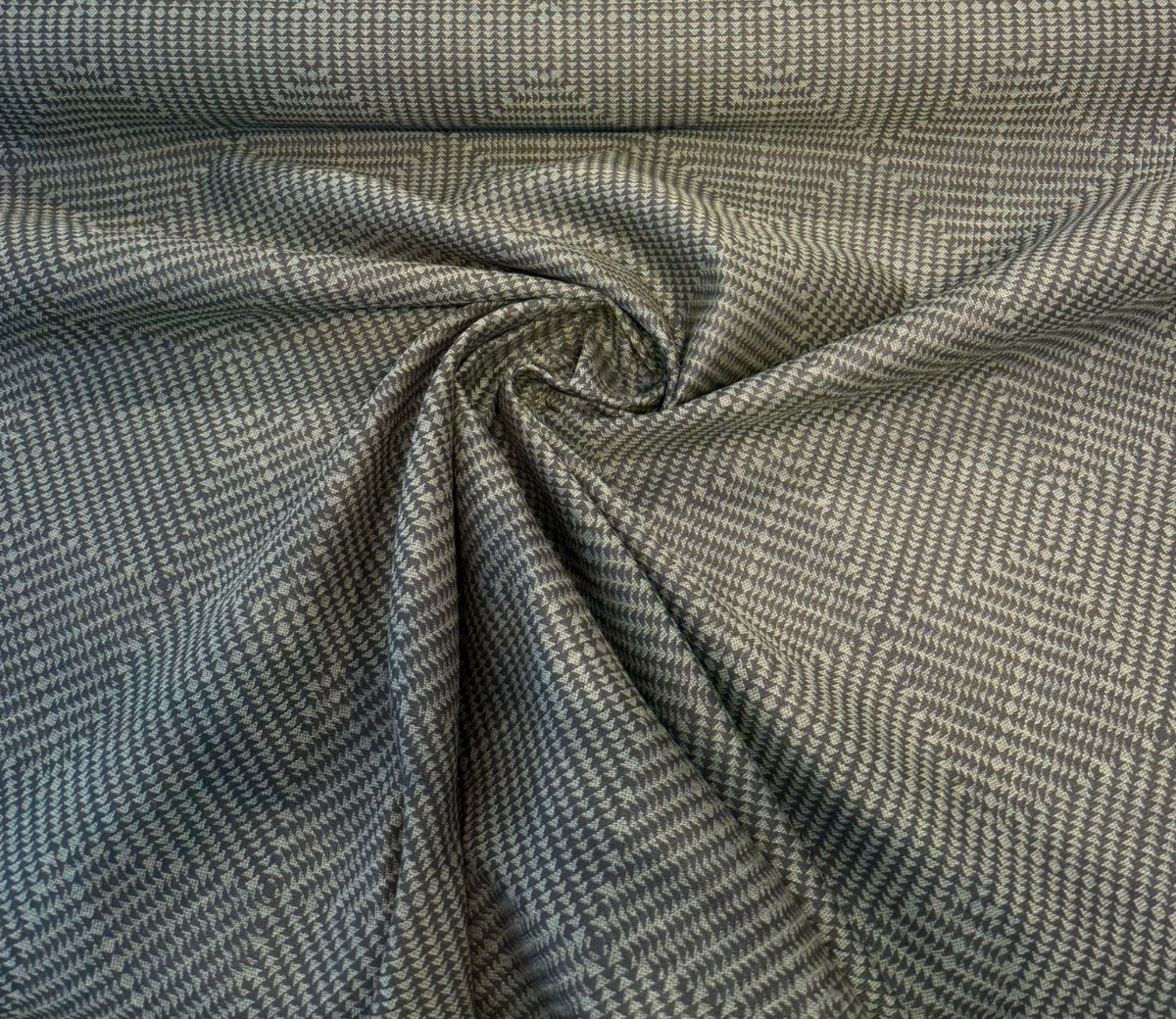 Sunbrella Pindler Nova Front Acrylic Fabric - Pine Green, Midscale Geometric Star Quilt Pattern, 54" Width (1 Yard)