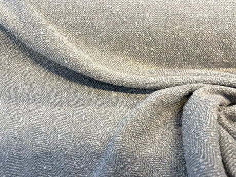 Sunbrella Boucle Vincent Acrylic Fabric - Gray White Cloud Boucle Texture, 54" Width (1 Yard)