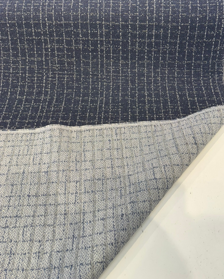 Sunbrella Harrison Midnight Blue Acrylic Fabric - Tweed Upholstery, Midnight Blue, 54" Width (1 Yard)