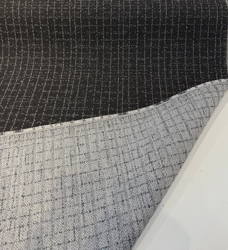 Harrison Raven Black Acrylic Fabric - Black Tweed, 54" Width (1 Yard)