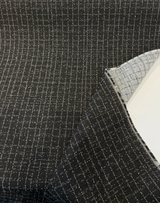 Harrison Raven Black Acrylic Fabric - Black Tweed, 54" Width (1 Yard)
