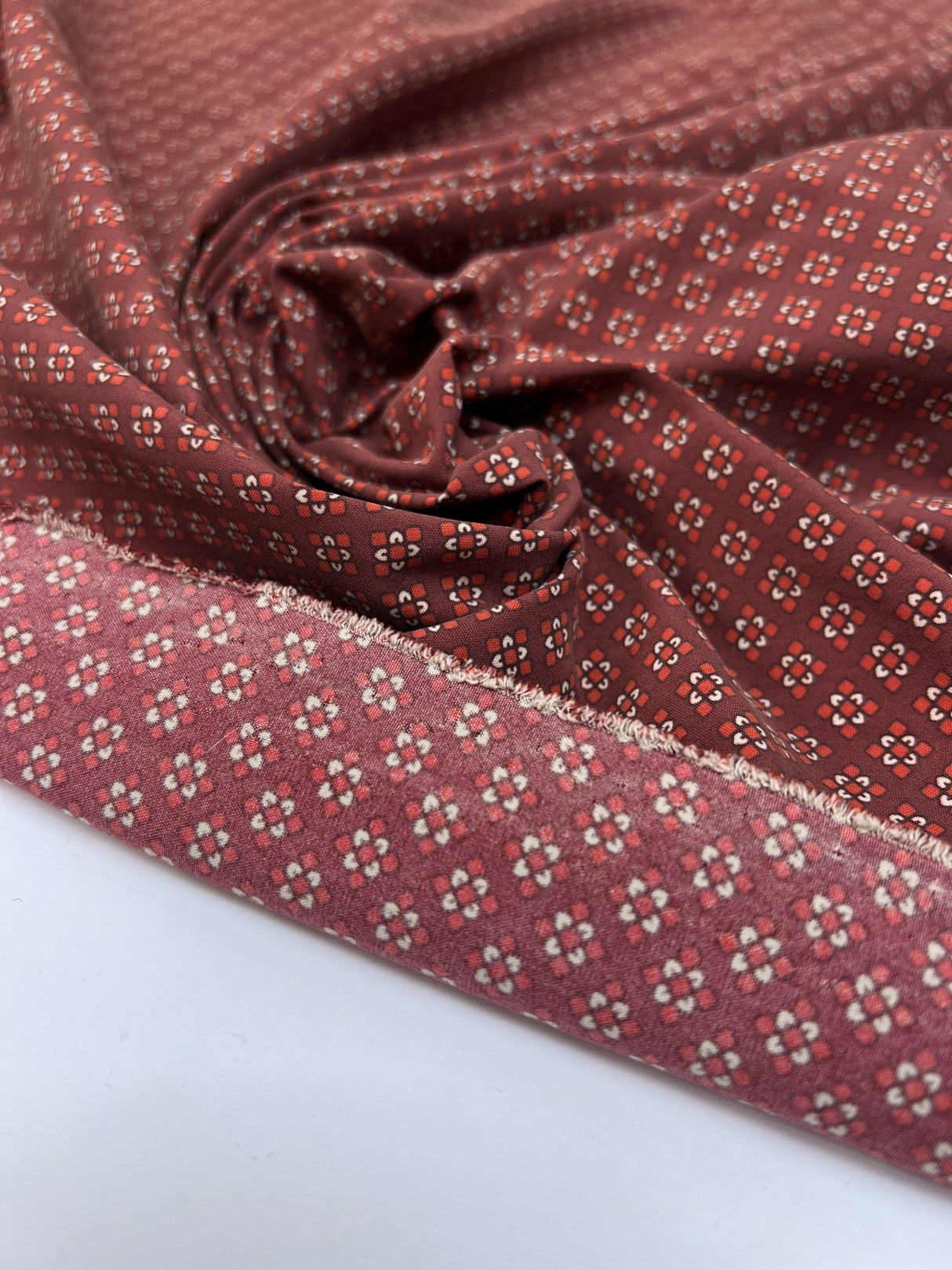 Printed Polyamide Fabric Brown Orange