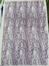 Galaxy Glitter Design Mesh Lace Polyester Fabric - Glitter Galaxy Pattern, 52-54" Width (1 Yard)