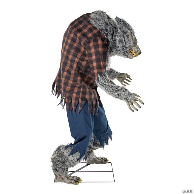 90" Animated Hulking Werewolf in Shirt & Pants Halloween Decoration