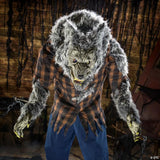 90" Animated Hulking Werewolf in Shirt & Pants Halloween Decoration