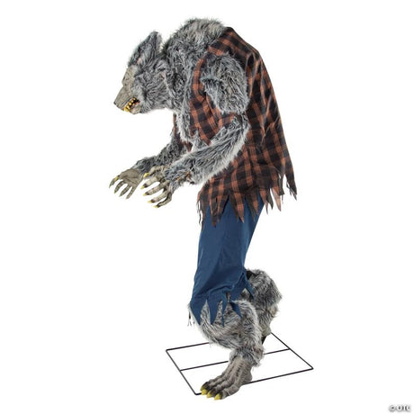 7.5-Foot Animated Hulking Werewolf in Shirt and Pants Halloween Decoration