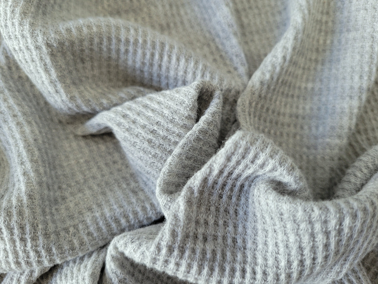 Thermal Knit Fabric Heather Gray