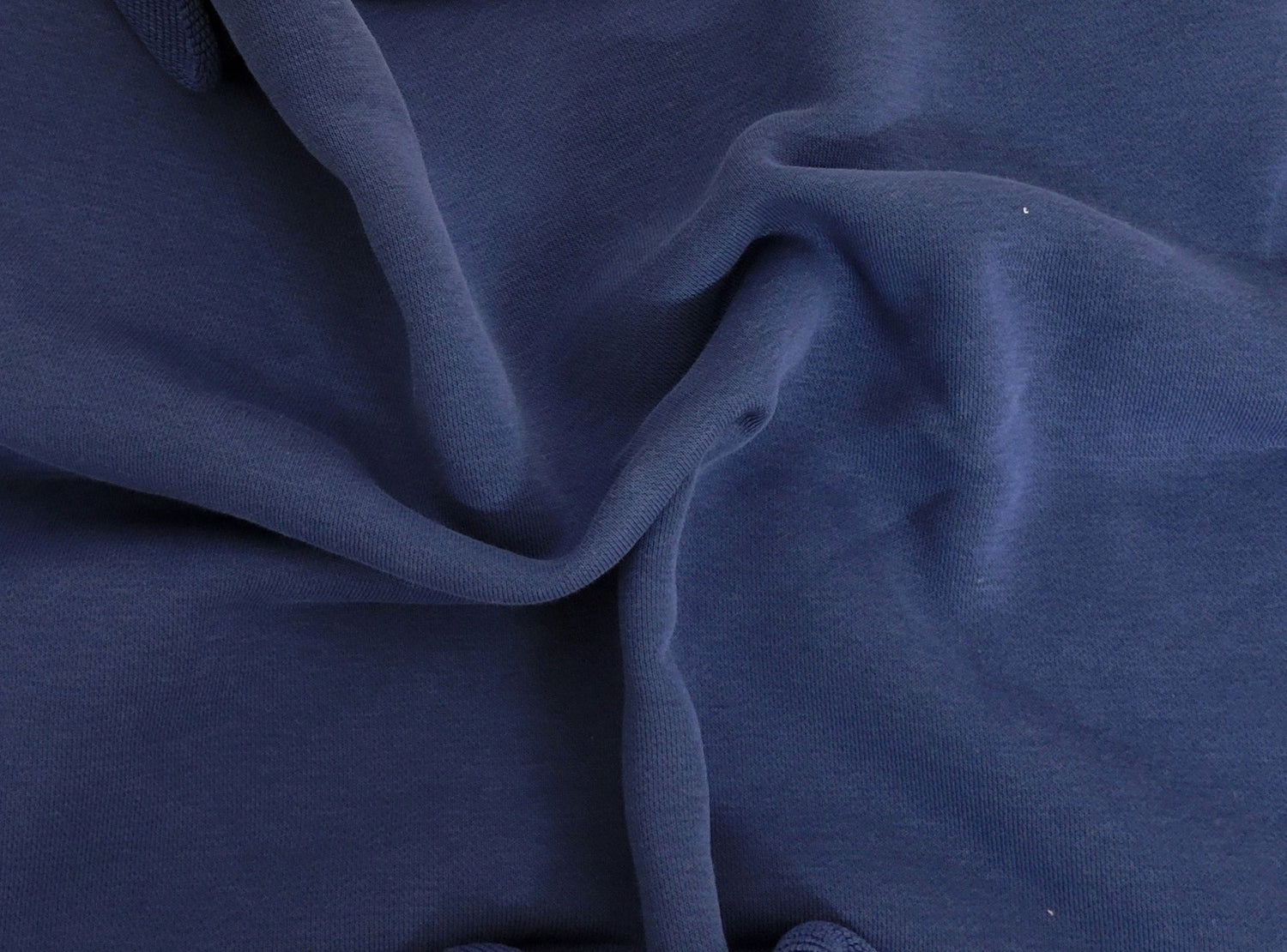 French Terry Knit Navy Silk Cotton