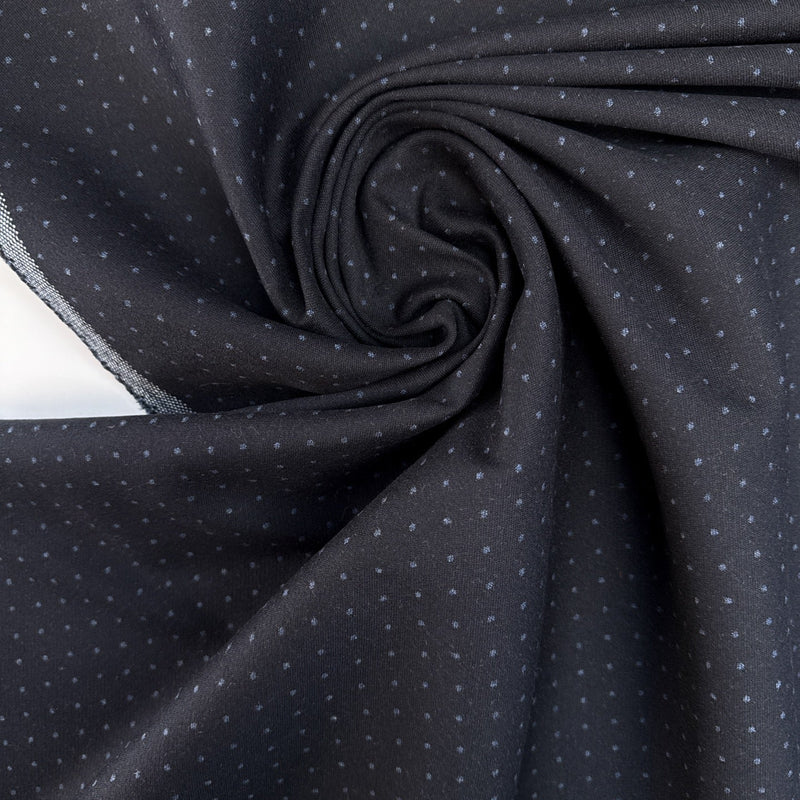 Cotton Jacquard Blue Polka Dot