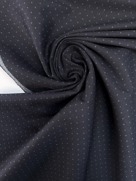 Cotton Jacquard Blue Polka Dot