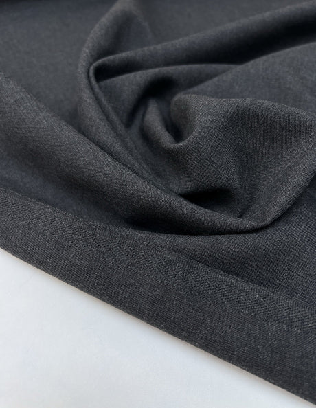 Wool Fabric Melange Gray