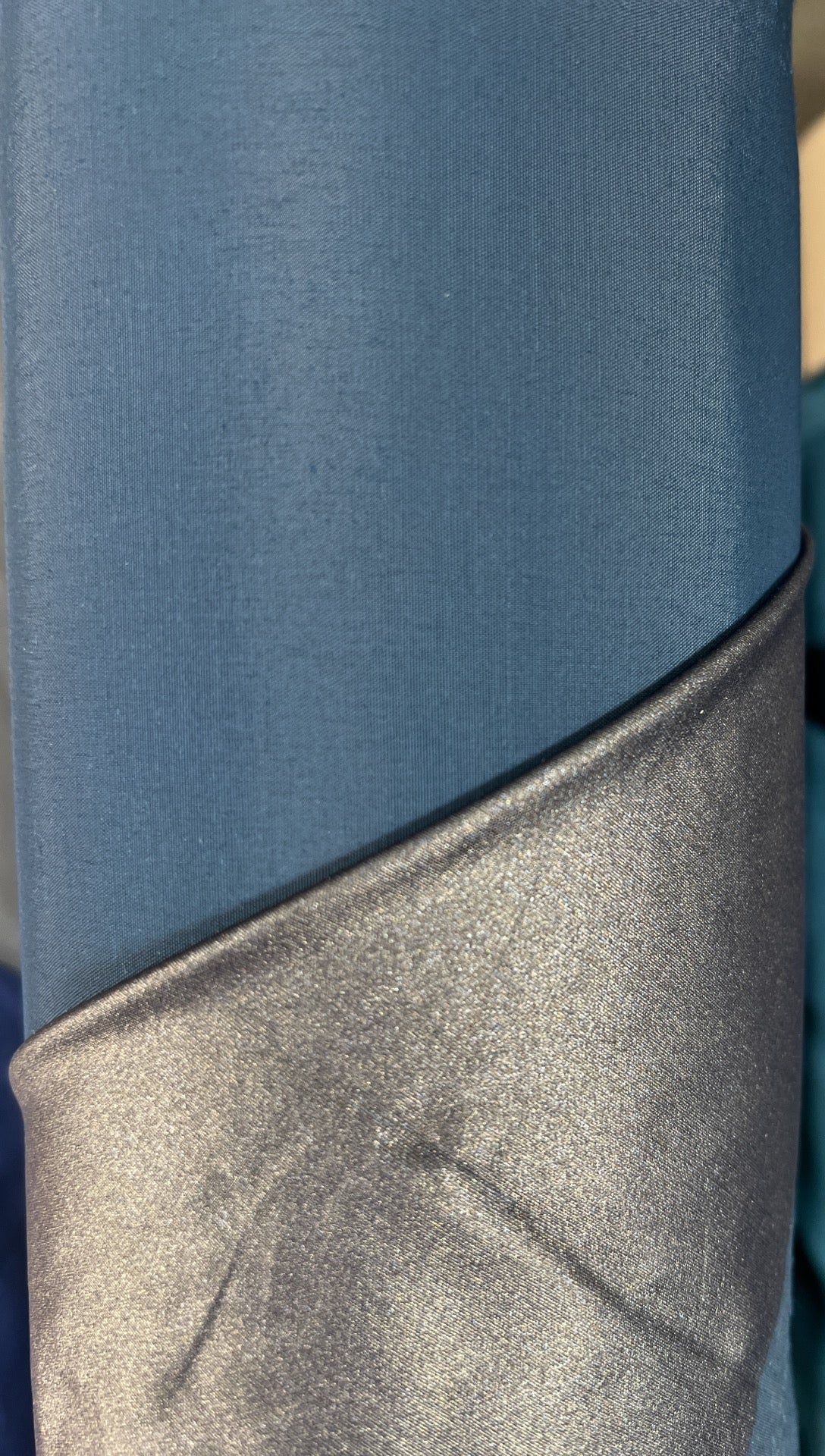 Wool Laminated Coated Fabric Beige Blue Orange