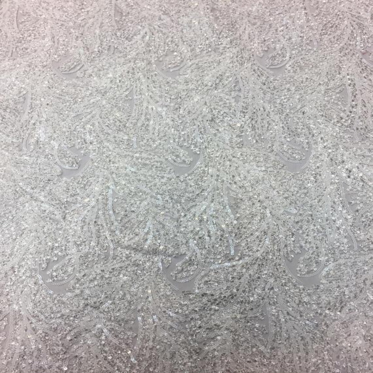 Floral Sequin Lace Fabric 52" Wide Polyester
