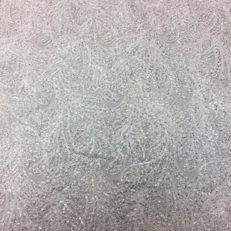 Floral Sequin Lace Fabric 52" Wide Polyester