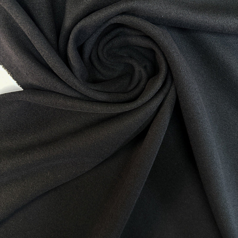 Wool Blend Drape Black
