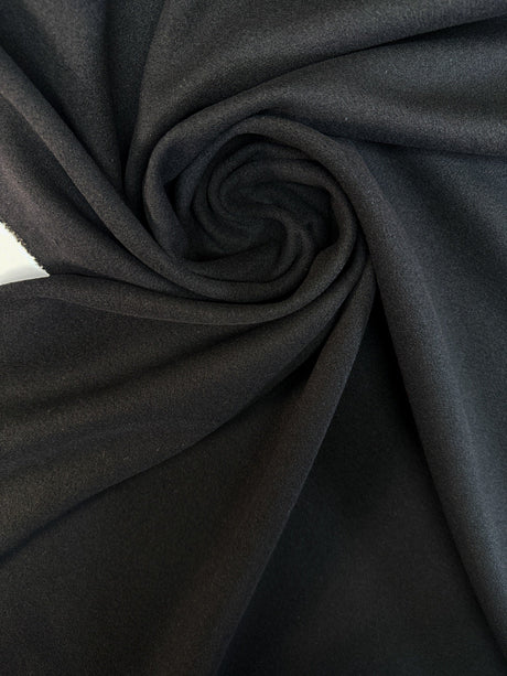 Wool Blend Drape Black
