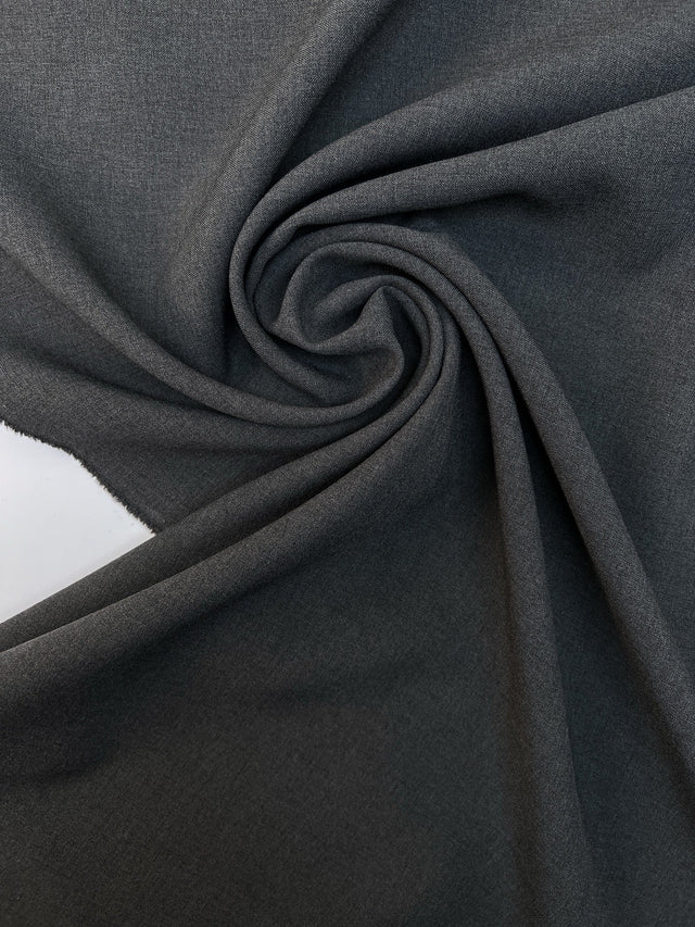 Italian Stretch Polyamide Elastane Suiting in Melange Gray
