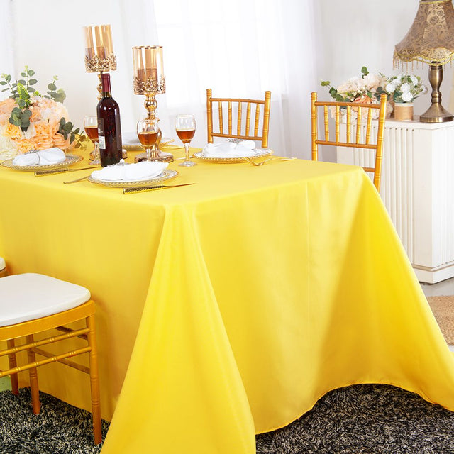 Rectangular Polyester Tablecloth 90x132 Canary Yellow