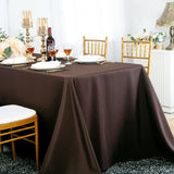 Rectangular Polyester Tablecloth 90x132 Chocolate