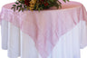 Seamless Square Organza Table Overlay Elegant Dining Linen