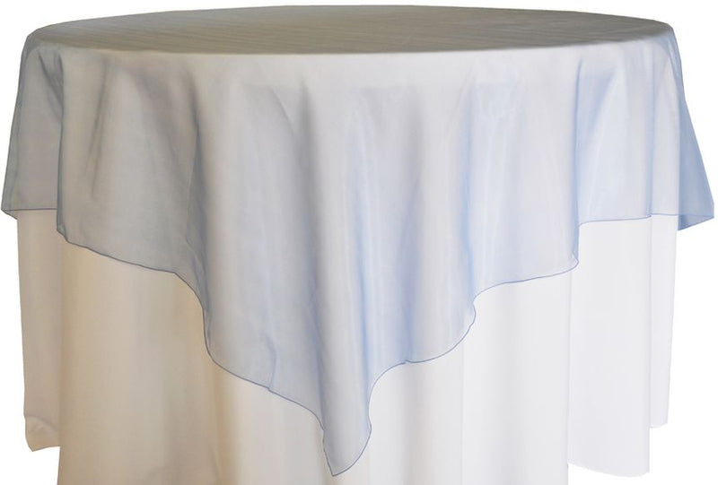 Organza Table Overlay 90x90 Square Periwinkle/Cornflower