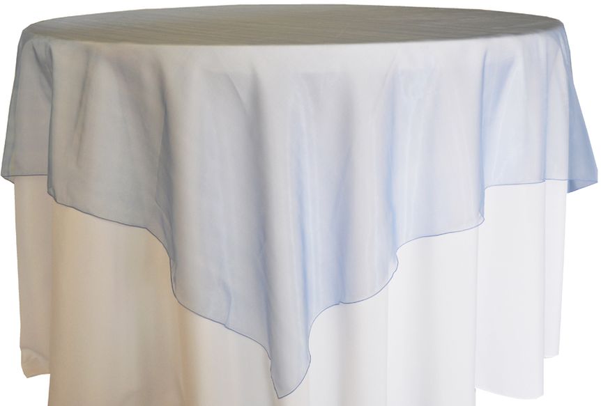 Organza Table Overlay 90x90 Square Periwinkle/Cornflower