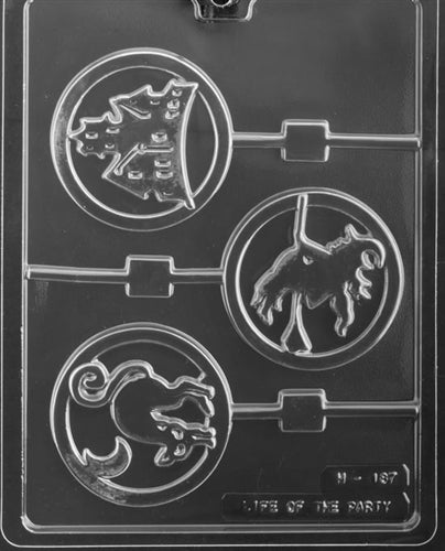 Witch, Haunted House, Cat Lolly Chocolate Mold